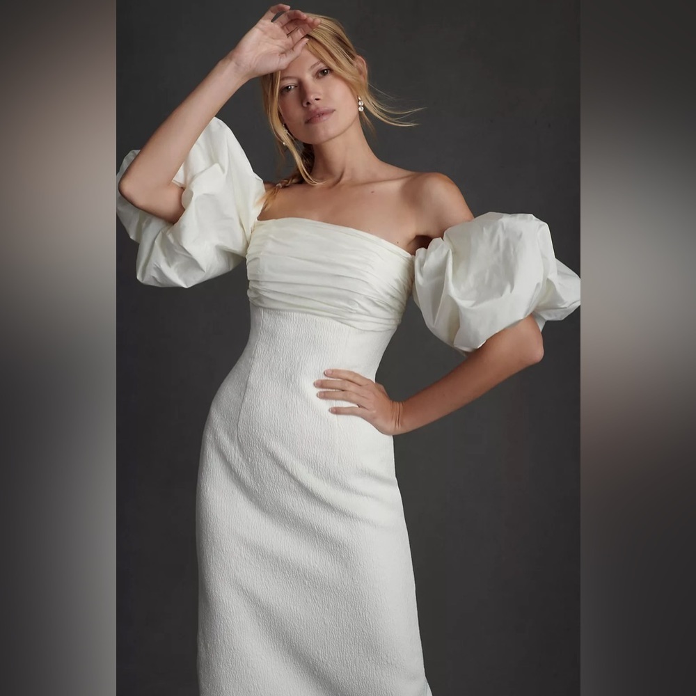 Rebecca Vallance Genevieve Puff-Sleeve Dress - Picture 2 of 7